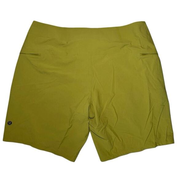 Lululemon Current State Board Short Swim Trunks Front Tie Mustard Yellow Size 38 - Picture 6 of 12
